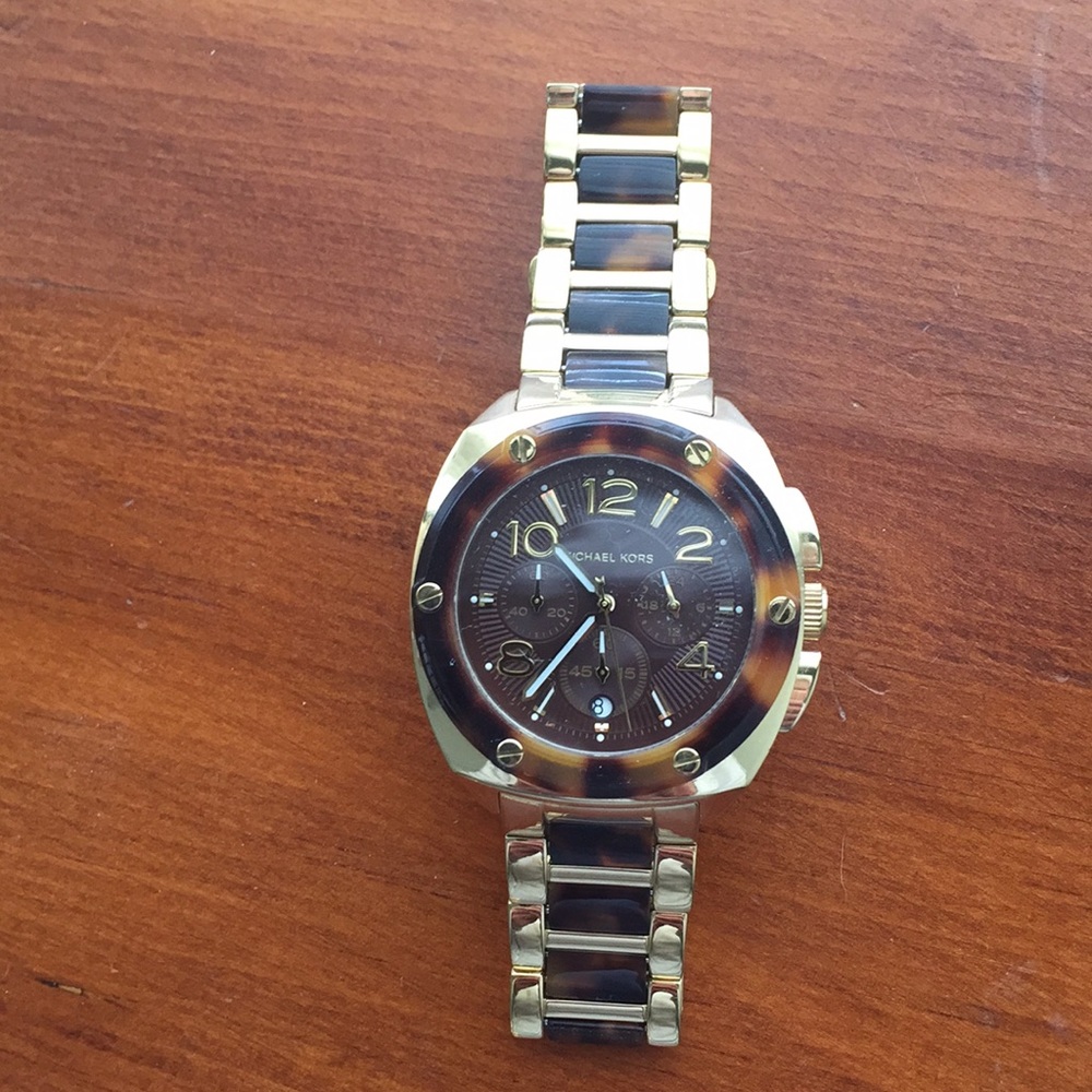 Michael Kors women’s tortoise shell watch